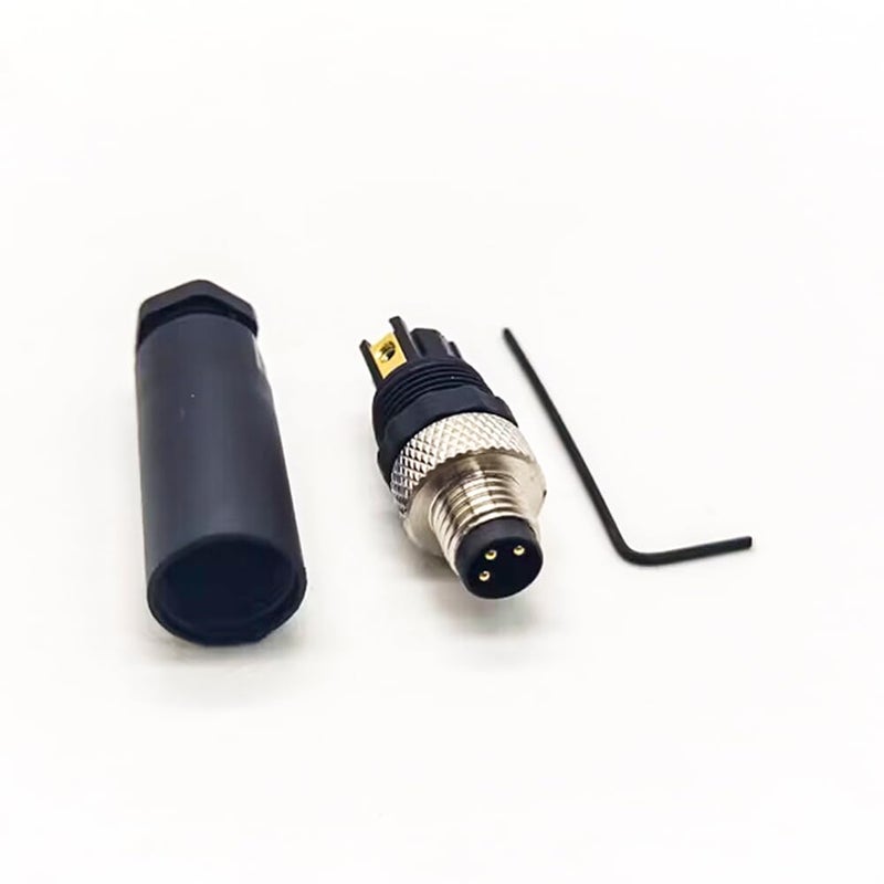 Elecbee M8 3 Pin Connector A Code Male Plug Straight Non-Shield Field Wireable Screw Termination Connector, 8mm Industrial Circular Connector, Outdoor Waterproof IP67 - Image 5
